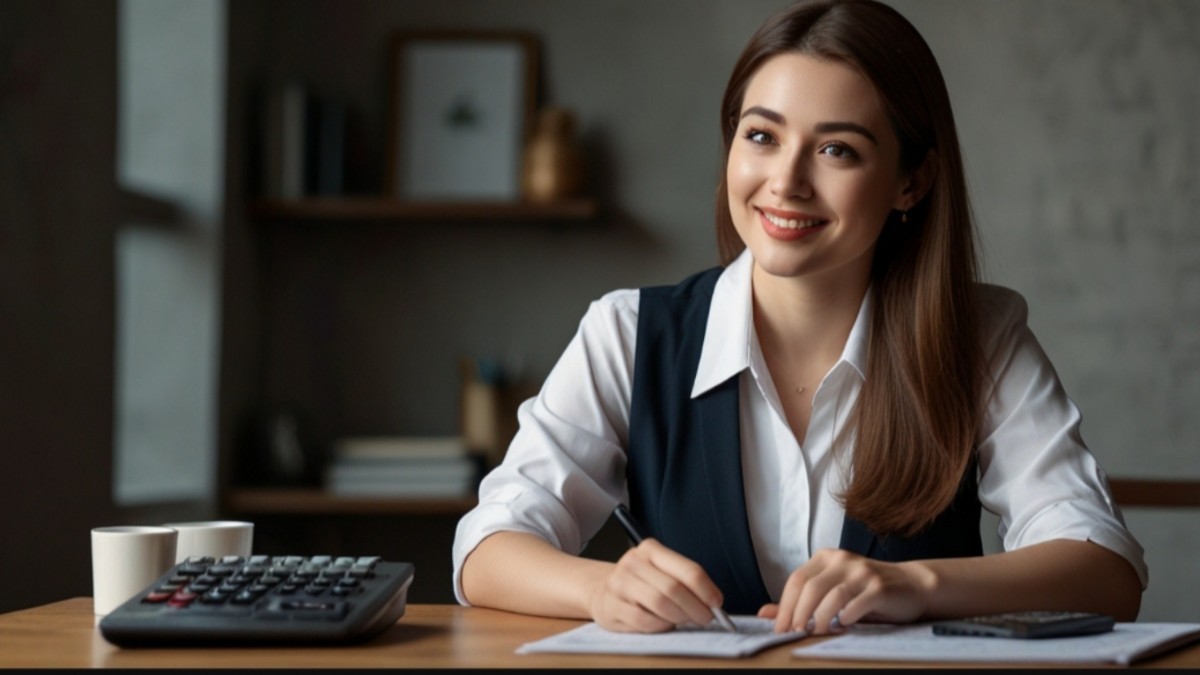 Woman calculating budget for unexpected expenses